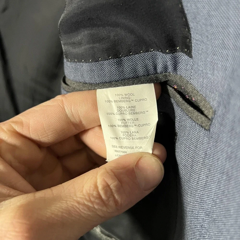 J.Crew Ludlow Suit Jacket Mens 42S Blue Wool Slim Tollegno 1900 Two Button